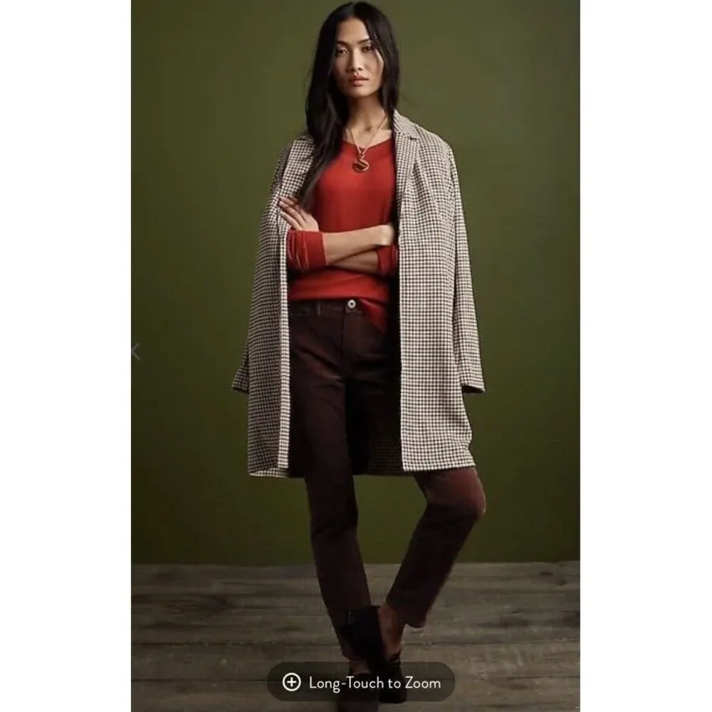 J. Jill Pants Med Petite Dark Redwood Corduroy Authentic Fit Pull On Jeans NWT - Picture 6 of 9